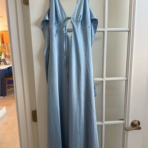 Peppermayo Light Blue Backless Dress